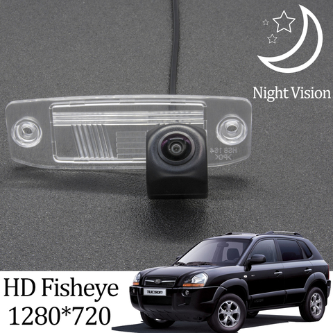 Owtosin-cámara de visión trasera de ojo de pez HD 1280x720 para Hyundai Tucson JM 2004 2005 2006 2007 2008 2009, accesorios de estacionamiento inverso para coche ► Foto 1/6