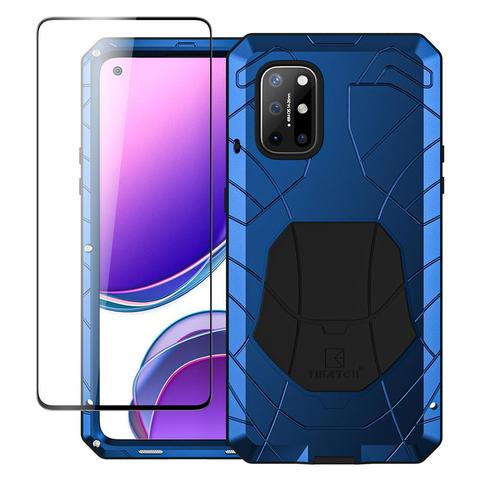 Funda de teléfono para Oneplus 8T, cubierta de Metal y aluminio duro con Protector de pantalla de vidrio templado, carcasa resistente, accesorios One Plus ► Foto 1/6