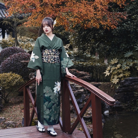 Yukata Kimono mujeres tradicional japonés vestido Kimono traje de Geisha japonesa Cosplay femenina Obi Kimono japonés de tipo Yukata FF2603 ► Foto 1/6