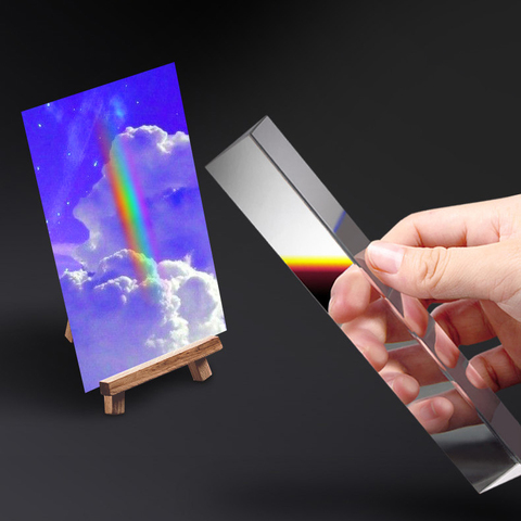 30*30*60mm triprisma siete colores Arco Iris pequeño equipo óptico Experimental 60mm Spectrum Prism vidrio de alta calidad ► Foto 1/6