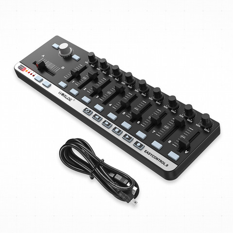 Venta caliente Worlde EasyControl.9 Mini USB portátil 9 controlador MIDI de Control de línea delgada ► Foto 1/6