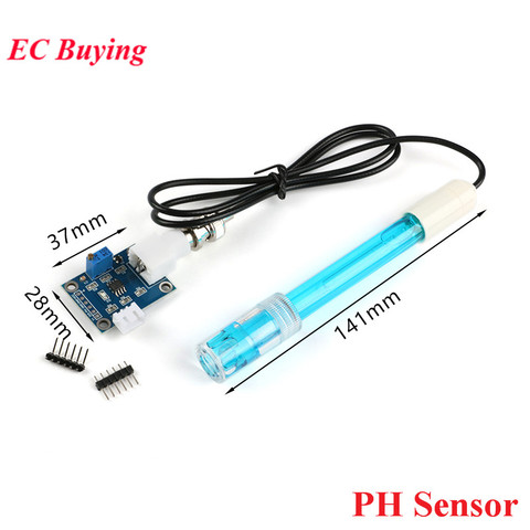 Módulo de Sensor de PH para Arduino, sonda de electrodo de prueba de detección líquida con valor de PH para 51/STM32 BNC 5V DS18B20, puerto de salida de señal ► Foto 1/6