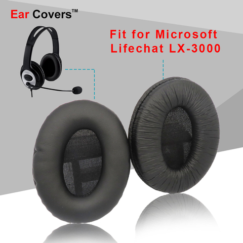 Almohadillas para los oídos de Microsoft Lifechat LX3000 LX-3000, repuesto de almohadillas para los oídos, espuma de esponja de cuero PU ► Foto 1/6