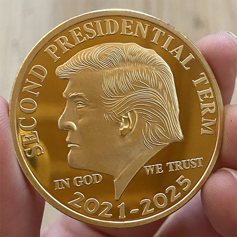 Colección de monedas de Oro nos Conmemoración a Donald Trump moneda 