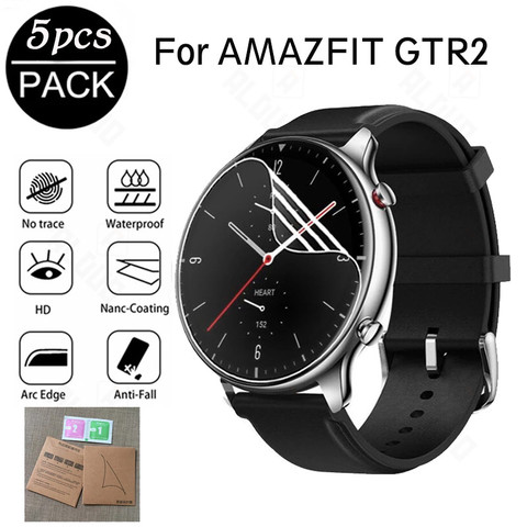 Película de hidrogel TPU para Xiaomi Huami AMAZFIT GTR 2 GTR2, Protector de pantalla completa para reloj inteligente Xiaomi Huami Amazfit GTR 2 HD, película transparente sin cristal ► Foto 1/4