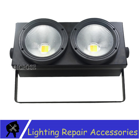 2 Los ojos de 2x100w COB DMX etapa de iluminación Led Blinder 200W frío/blanco cálido Dmx escenario de televisor estudio Iglesia estroboscópica iluminación de escenario ► Foto 1/6