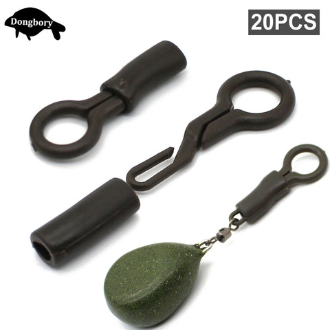 20 piezas accesorios de pesca de carpa, Clips de plomo trasero, Mangas de silicona, tubo de bloqueo, Mangas de peso de plomo, aparejo de carpa ► Foto 1/6