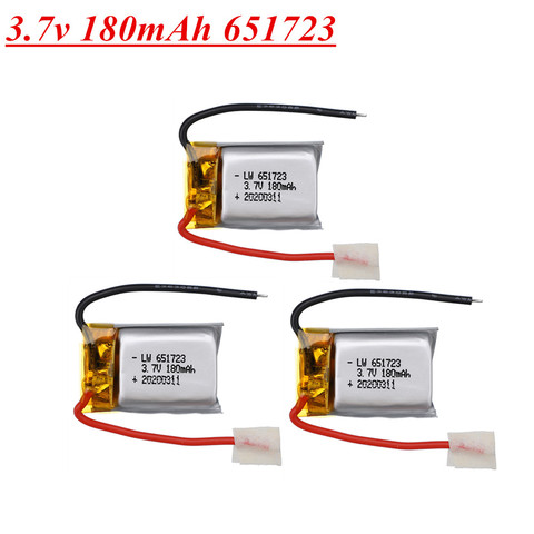 3,7 V batería de 180mAh para Syma S109G S111G MJXRC X900 X901 Helicóptero De Control Remoto 3,7 V 180mah 651730 ► Foto 1/4