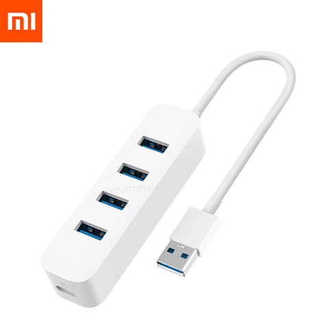 Conector USB 3,0 de 4 puertos Xiaomi con fuente de alimentación de soporte, interfaz USB, extensor de conector, adaptador para Tablet y ordenador ► Foto 1/6