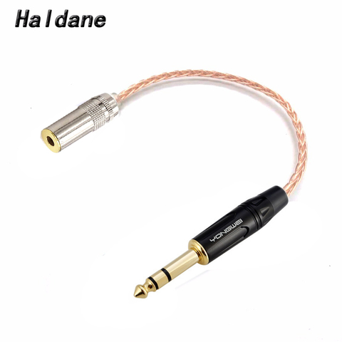 Haldane-Cable Adaptador de Audio de cobre y cristal, HIFI, 1/4, 6,35mm, macho a 4,4mm, 7N, OCC ► Foto 1/5