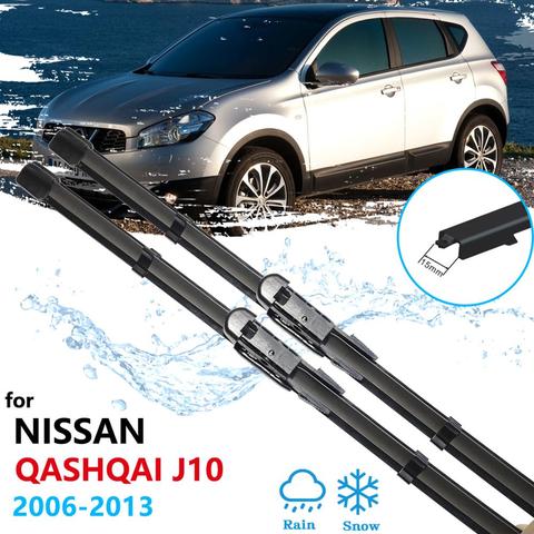 Escobillas limpiaparabrisas para Nissan Qashqai J10, accesorios de coche, 2006, 2007, 20018, 2009, 2010, 2011, 2012, 2013 ► Foto 1/6