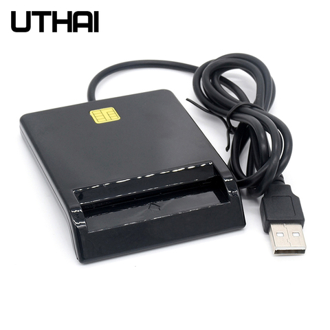 UTHAI X01 lector de tarjetas inteligentes USB para tarjeta bancaria IC/ID lector tarjetas EMV de alta calidad para Windows 7 8 10 Linux OS USB-CCID ISO 7816 ► Foto 1/6