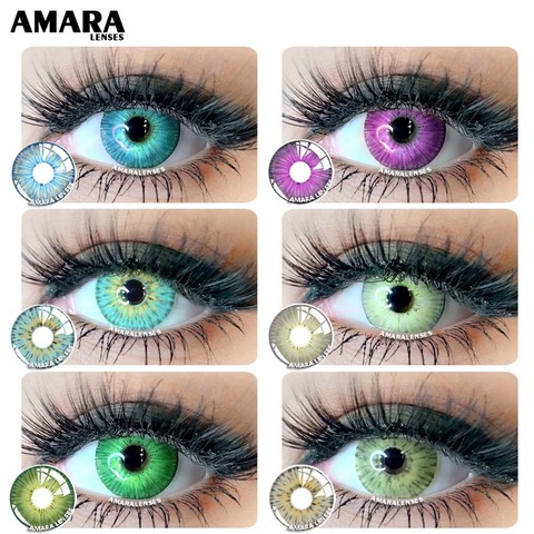 AMARA-lentillas de colores para Cosplay, 1 par ► Foto 1/6