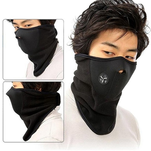 Mascarilla de media cara para exteriores Unisex, forro polar, esquí, nieve, ciclismo, escalada, bufanda protectora para cuello, cálido, invierno ► Foto 1/6