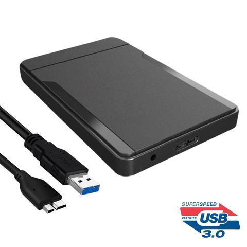 Carcasa de disco duro portátil para ordenador portátil, carcasa de disco duro portátil SATA SSD de 2,0 pulgadas, superficie mate, USB 2,5/2,5 ► Foto 1/6