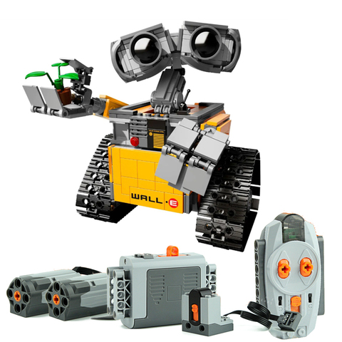 Figura de Robot wall-e para niños, juguete de bloques de construcción MOC de fijación de rodadura, educativo, bricolaje, regalos de cumpleaños, nuevo modelo RC Ver Ideas, 21303 ► Foto 1/6