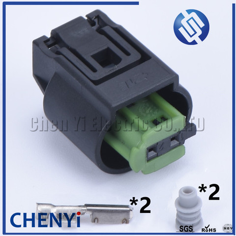 2 sets 2 Pin impermeable conector auto Sensor de temperatura del aire inversa Sensor de Radar macho para VW BMW BENZ 8E0973202 1-967644-1-968405-1 ► Foto 1/5