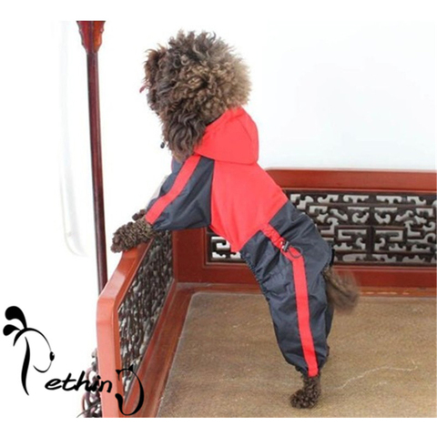 Chubasquero de cachorro para perros grandes y pequeños, impermeable, de alta calidad, tamaño correcto, color verde y rojo, XS-5XL ► Foto 1/6