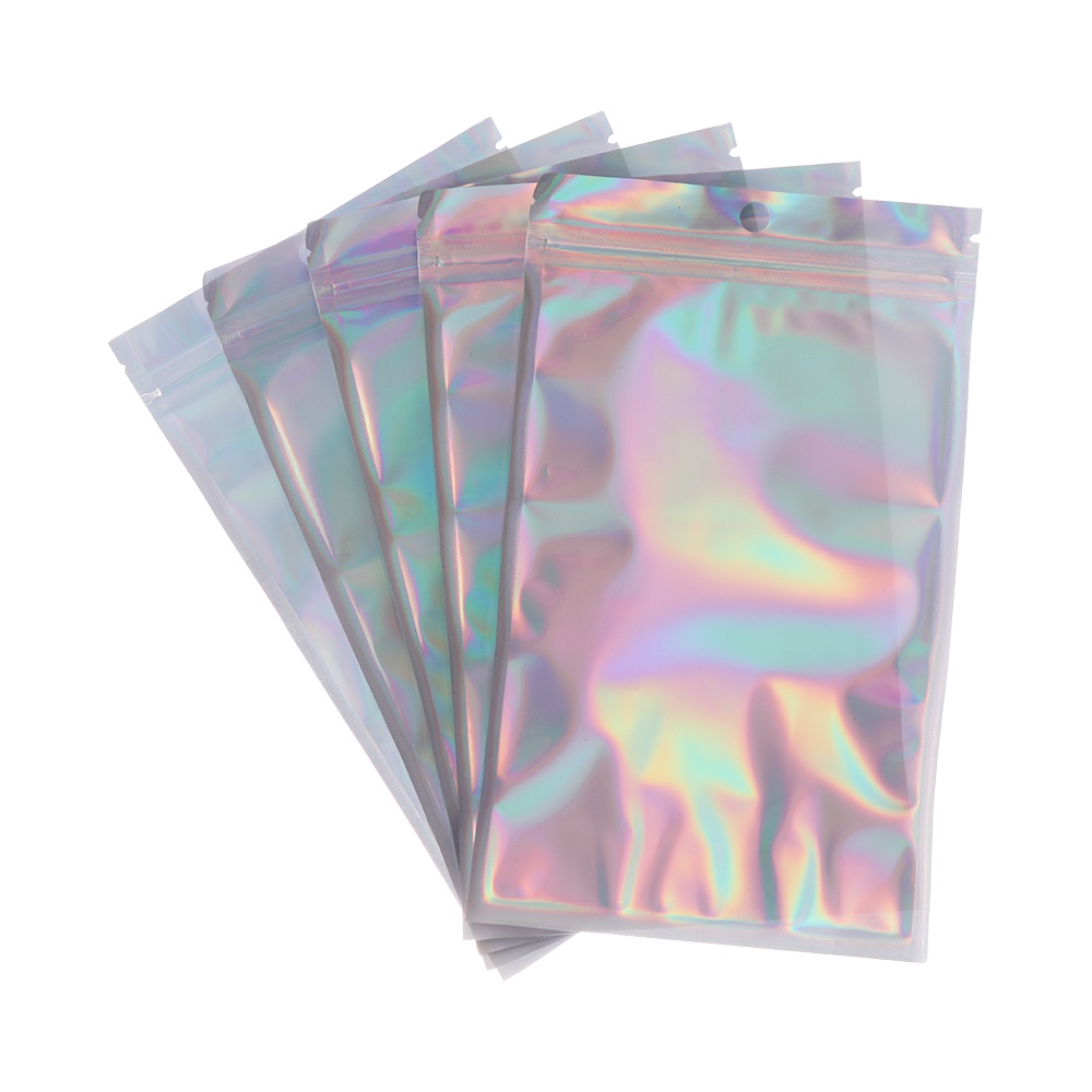 26 tamaños 20 unidspack de plástico bolsa de papel de aluminio holo 