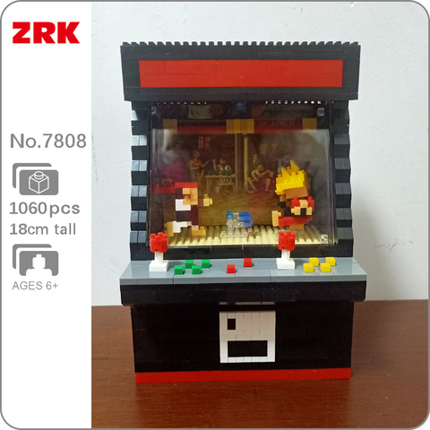 ZRK 7808 luchando contra Video juego máquina negro 3D modelo 1060 Uds Mini DIY diamante bloques de ladrillos de construcción de juguete para niños sin caja ► Foto 1/6