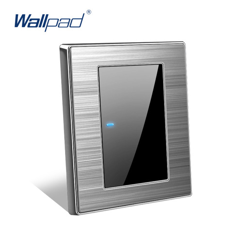 Wallpad-interruptores de pared de Interruptor de luz LED de lujo, Panel acrílico, enchufes, botón de clic de un lado, AC110 ~ 250V ► Foto 1/6