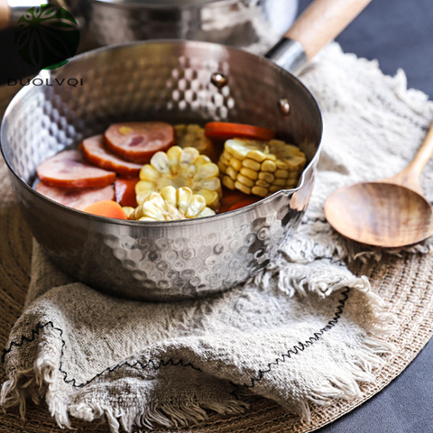 Duolvqi-Olla de cocina práctica, olla para sopa, sartén japonesa para fideos y nieve, olla para comida, sartén caliente para leche, utensilios de cocina prácticos ► Foto 1/6