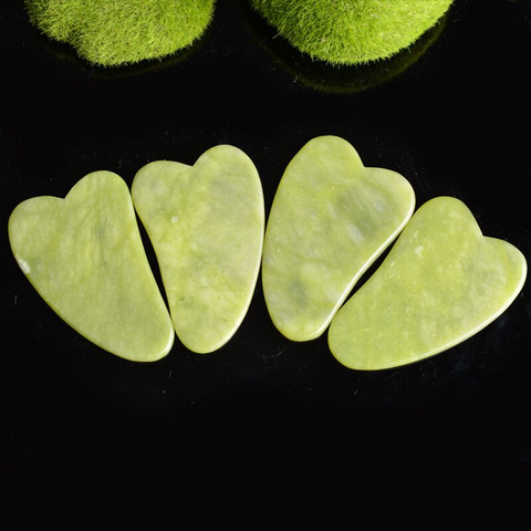 Tablero de masaje de Jade Guasha, rascador Gua Sha de piedra Natural, herramienta de belleza, placa de raspado de meridianos para el cuidado de la salud, masajeador para perder peso ► Foto 1/6