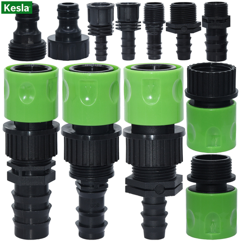 KESLA-conector rápido para sistema de riego por goteo de jardín, adaptador de lengüeta roscado de 3/4 pulgadas para manguera de 16mm, 20mm, PE ► Foto 1/6