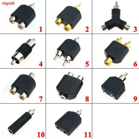 Conector de Audio estéreo hembra a 2 adaptador de conector macho, 1 Uds., 6,35mm, 3,5mm, convertidor RCA Y divisor para altavoz ► Foto 1/6