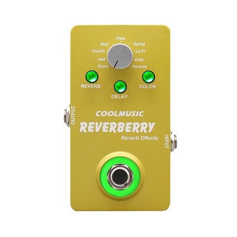 COOLMUSIC-Pedal de efecto de reverberación Digital para guitarra eléctrica, A-RE01 con 9 efectos de reverberación, accesorios de piezas de guitarra de Metal ► Foto 1/6