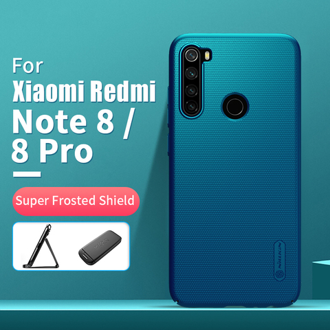 Para xiaomi redmi note 8 funda 6,3 NILLKIN mate dura cubierta trasera regalo soporte para teléfono redmi note 8 pro funda versión global ► Foto 1/6