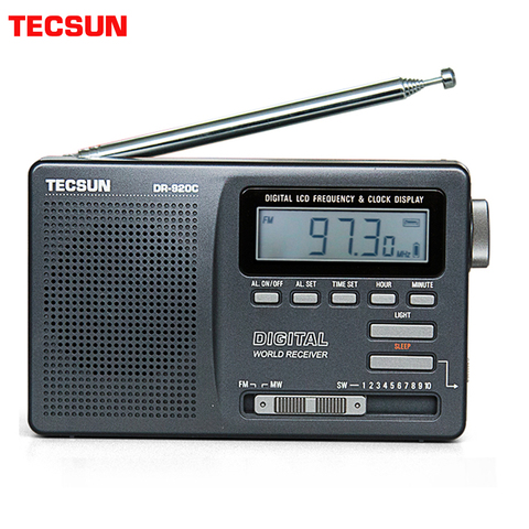 TECSUN DR-920C Digital portátil despertador Radio pantalla FM/MW/SW Multi banda con Audio LCD de alta sensibilidad ► Foto 1/5