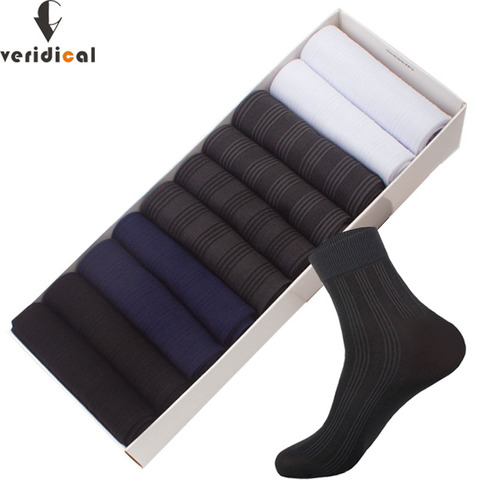 VERIDICA 10 pares de calcetines de seda para hombre, calcetines transpirables resistentes al desgarro, calcetines de nailon ultrafinos para hombre de negocios, medias elásticas ► Foto 1/6