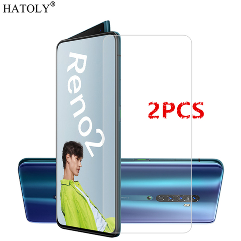 2pcs para OPPO Reno 2 Cristal Para OPPO Reno 2 vidrio templado de Cine HD 9H duro de la pantalla del teléfono del protector de vidrio de protección para Reno 2 ► Foto 1/6