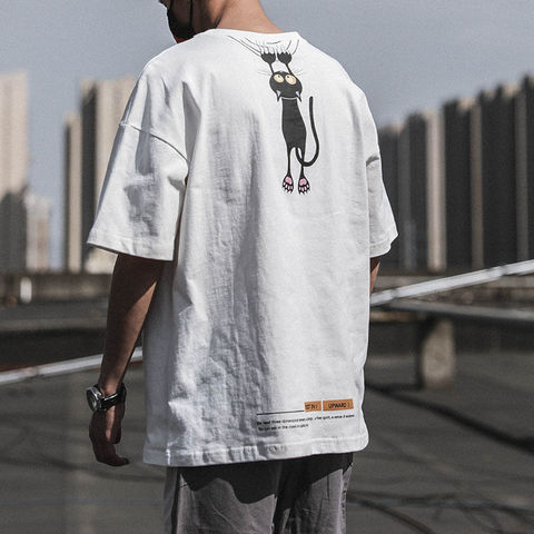 Camiseta con estampado de verano para hombre, camisa de media manga, moda de marca, ropa de calle holgada de estilo japonés, Top de gran tamaño, 2022 ► Foto 1/6