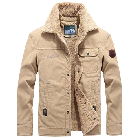Chaqueta de invierno 2022 para hombre, chaqueta de abrigo de lana gruesa, chaqueta para hombre, chaqueta militar, chaqueta para hombre, talla grande, M-6XL ► Foto 1/6