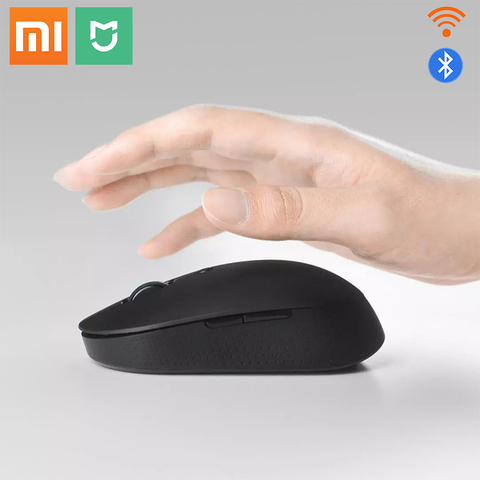 Xiaomi-ratón inalámbrico Mijia Dual Mode, Original, edición silenciosa, 2,4 GHz, conexión USB por Bluetooth, botón en el lateral ► Foto 1/6