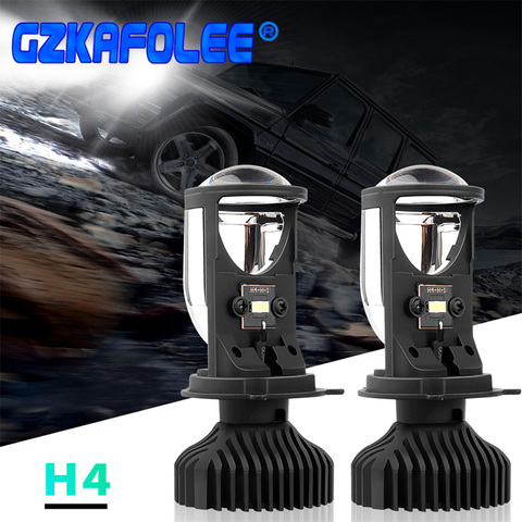 2 uds Canbus 90 W/Pair lámpara H4 Mini proyector LED lente automóviles bombilla 14000LM Kit de conversión Hola/Faro de haz de luz bajo 12V 12V/24V RHD LHD ► Foto 1/6