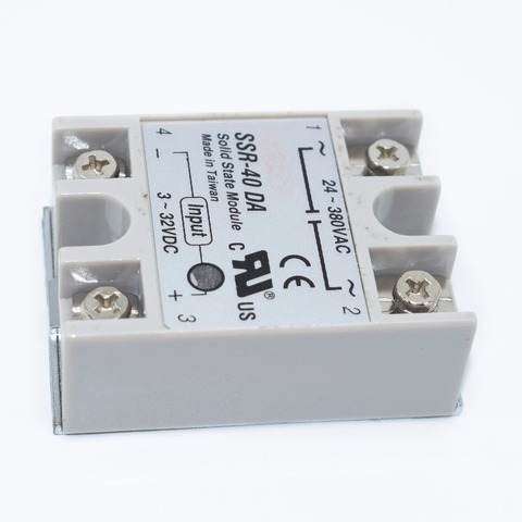 1 Uds SSR-40 DA DC a AC DC-AC Módulo de relé de estado sólido para SSR-40DA controlador de temperatura 24V-380V 40a 250V ► Foto 1/2