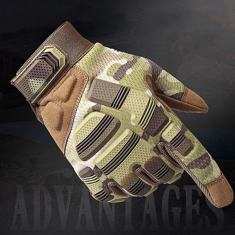 Dedo completo táctico guantes deportes al aire libre senderismo ciclismo militar de los hombres guantes resistente al desgaste ejército guante de Paintball camuflaje ► Foto 1/6