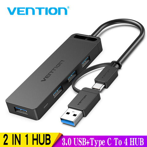 Vention-concentrador de red USB tipo C 3,1 a USB 3,0, adaptador Multi USB con puerto de carga Micro USB para MacBook, Huawei, OTG, tipo C, 3,0 ► Foto 1/6