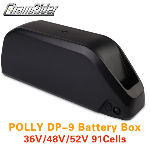 Batería de 48V caja de 52V de la caja de la batería 36V batería Polly DP-9 abajo tubo descendente 10S 9P 13S 7P 14S 6P máx. Carga 91 18650 células ► Foto 1/6