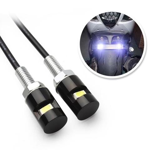 Uds de la motocicleta del coche luces de matrícula LED 12V 5630 SMD Auto cola frente tornillo bombillas LED lámparas fuente de luz ► Foto 1/6