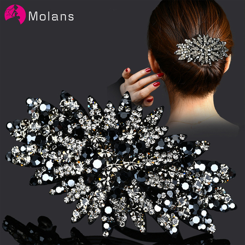 Molans diamantes de imitación chicas flequillo lateral Clip 1PC coreano pinzas para el cabello para mujer perla accesorios para el cabello pasador pelo Clip de resorte ► Foto 1/6