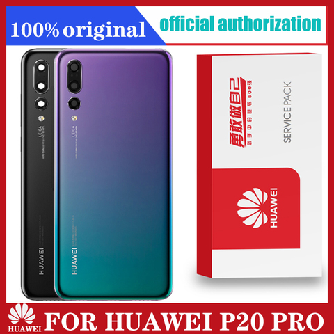 Cubierta trasera de cristal para Huawei P20 Pro, Panel de carcasa de puerta trasera con lente de cámara ► Foto 1/6