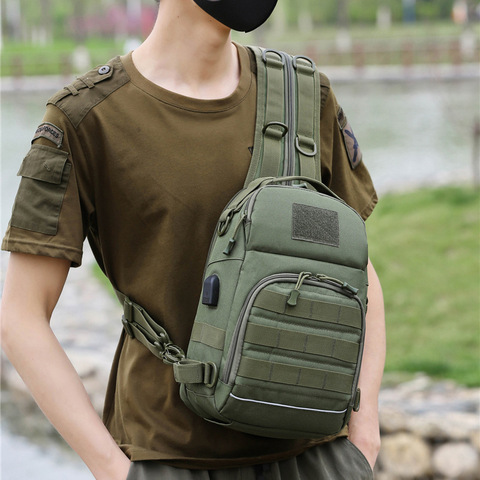 Bolsa de hombro táctica militar Molle, mochila para exteriores, escalada, senderismo, Camping, caza, camuflaje, mochila de día, paquete de pesca ► Foto 1/6