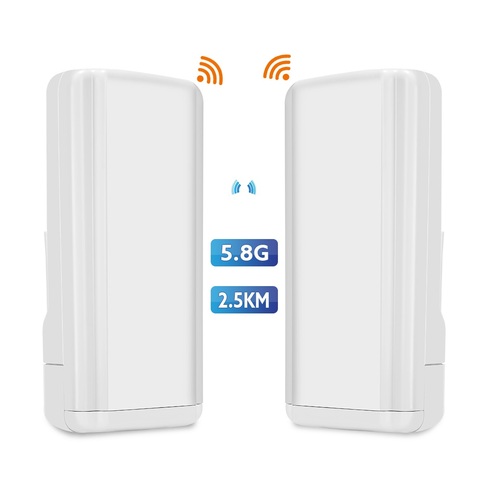 Puente WiFi inalámbrico para exteriores, enrutador CPE, 4g, 5,8 ghz, 450Mbps, extensor de wifi de 5ghz, punto de acceso de largo alcance, 2 uds. ► Foto 1/6