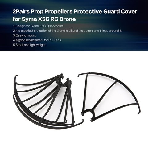 2 pares de hojas de hélice Prop cubierta de protección hélices Protector de protección piezas de repuesto para Syma X5C RC Drone ► Foto 1/6
