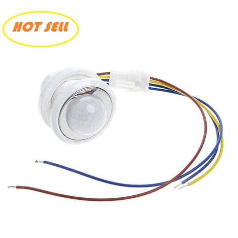 Detector PIR LED de 40mm, interruptor de Sensor de movimiento infrarrojo con retardo de tiempo, soporte de envío ajustable ► Foto 1/6