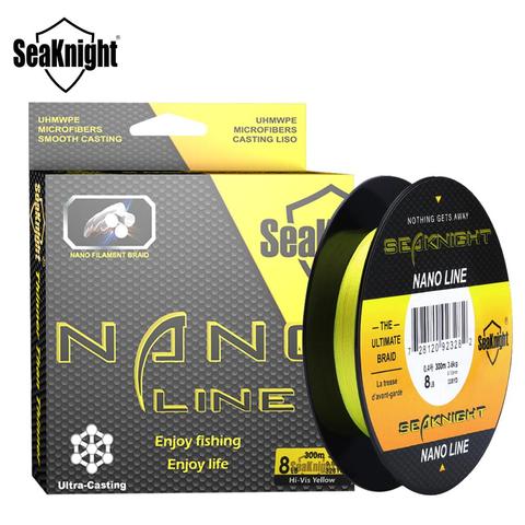 SeaKnight NANO 100 M 300 M 4 hebras trenzadas líneas de pesca multifilamento PE línea de pesca 4LB 6LB 8LB 10LB diámetro 0,07-0,12mm ► Foto 1/6